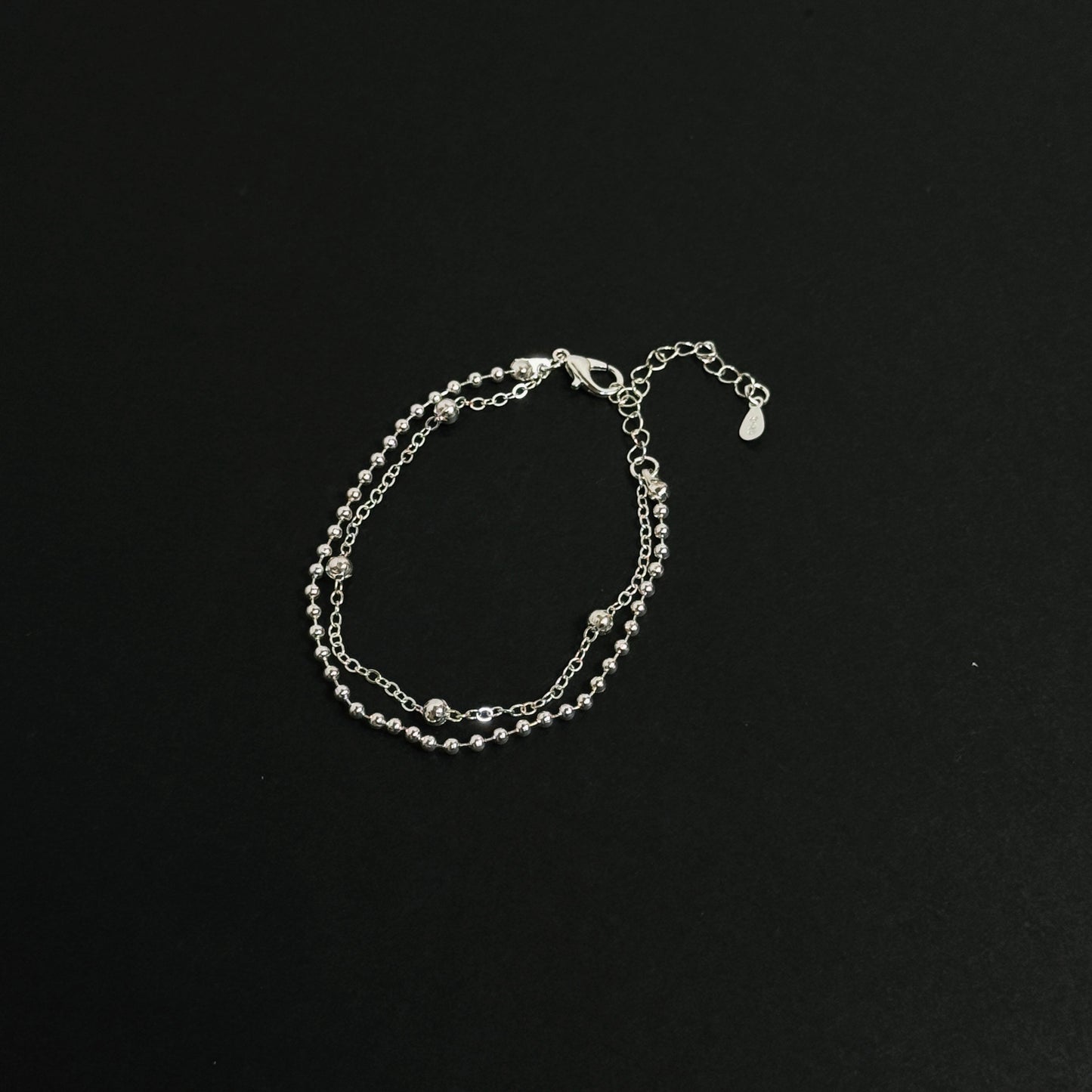 925雙層拼接碎銀珠手鍊