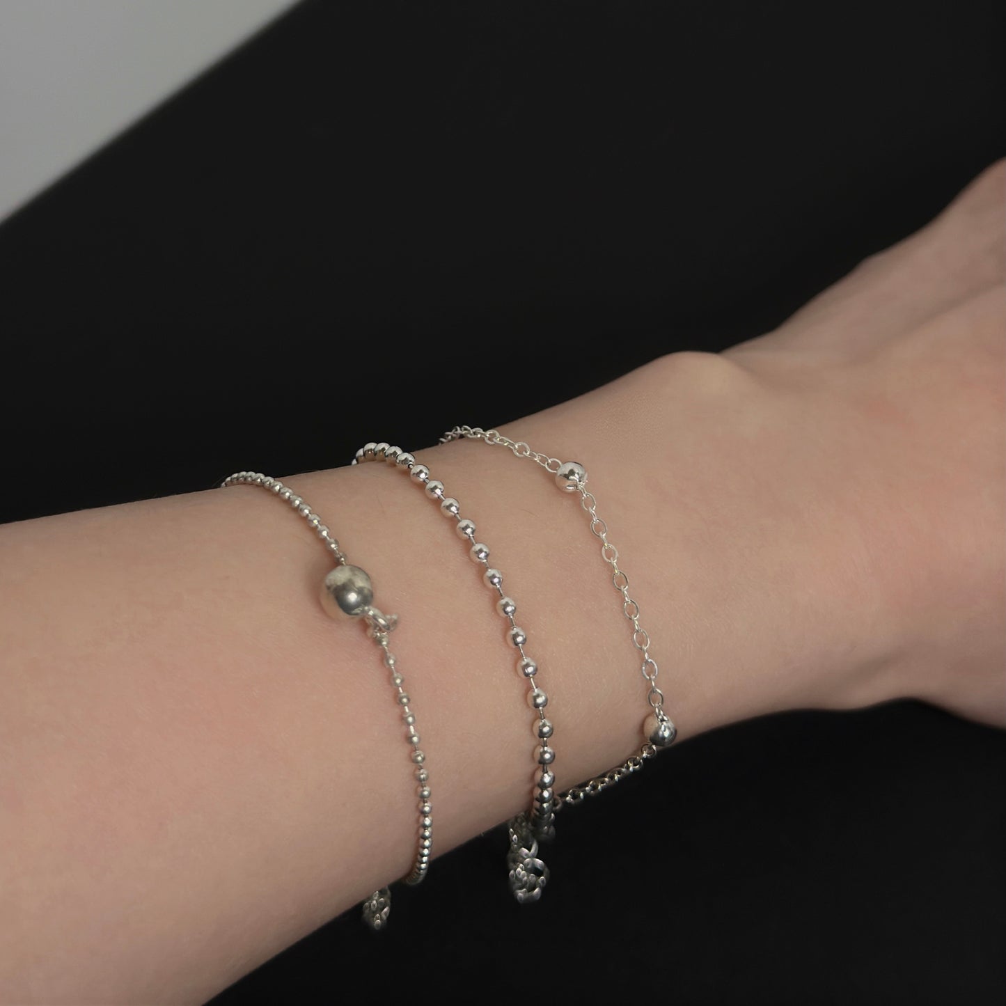 925垂墜圓珠手鍊