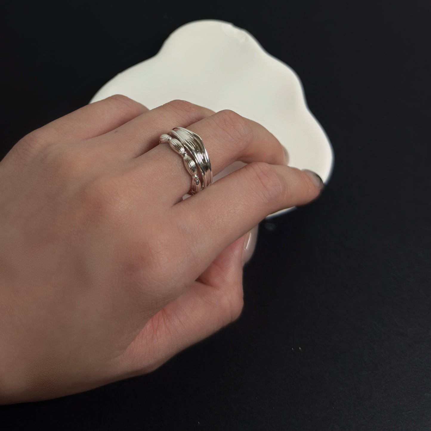 925 復古竹節戒指