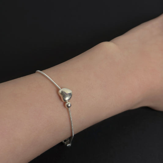 925 立體愛心腕鍊