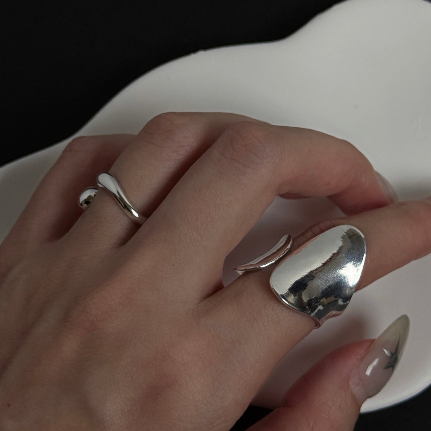 925 不規則開口戒指