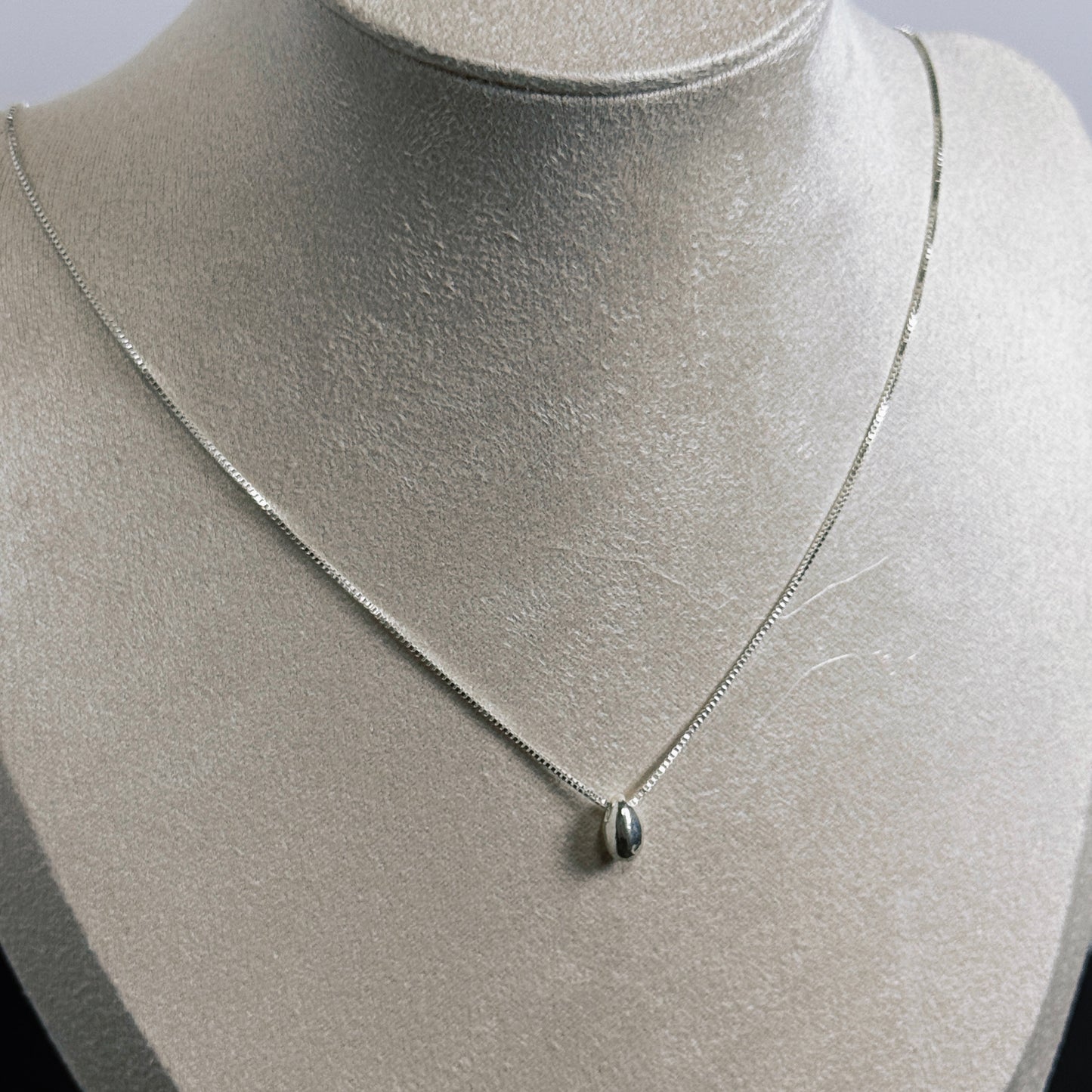 純銀橢圓鎖骨項鍊