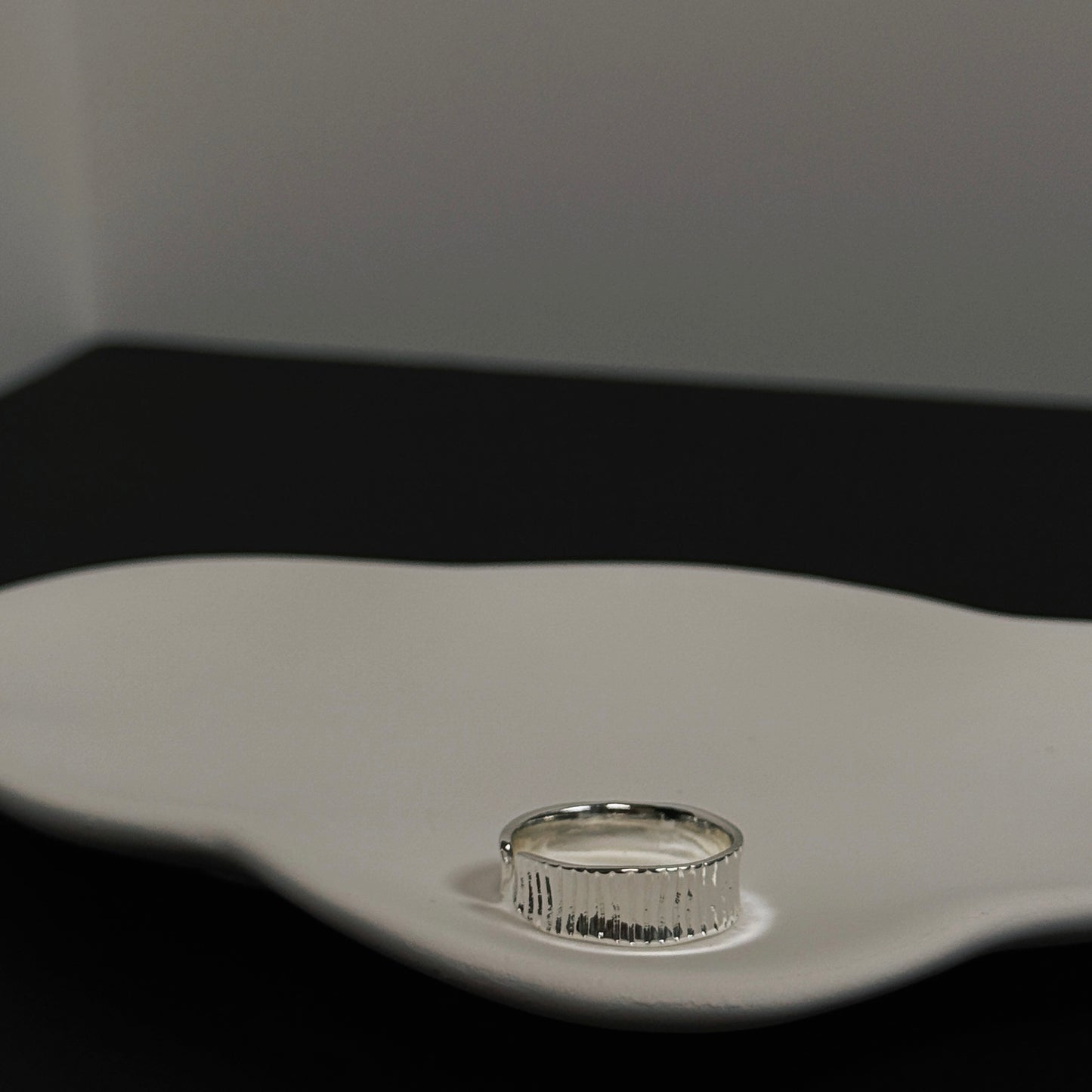 925 極簡百褶肌理感指環