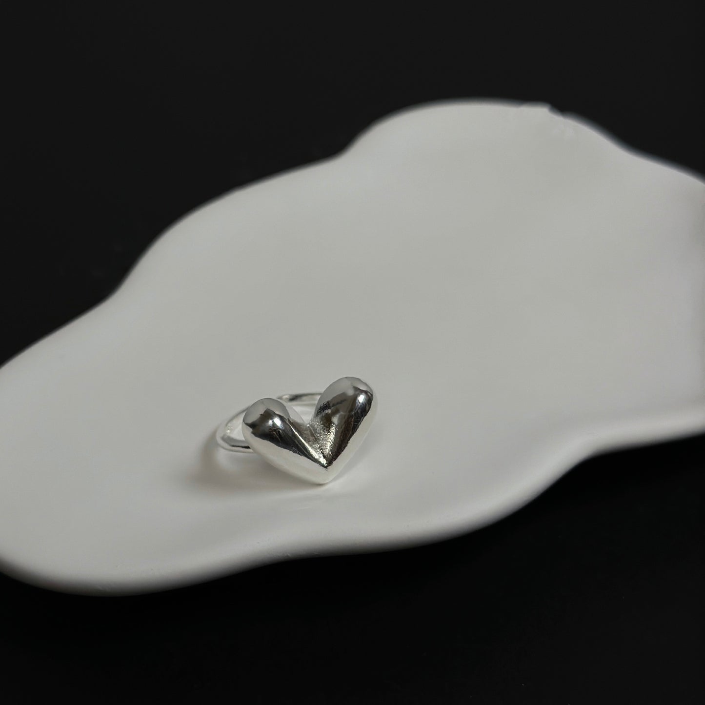 925 立體愛心戒指